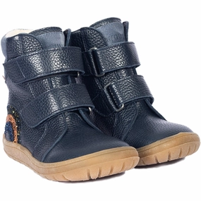 Essence Wear Angulus Navy/Blue Fog/Glitter Tex Boot With Sparkling Glitter Rainbow