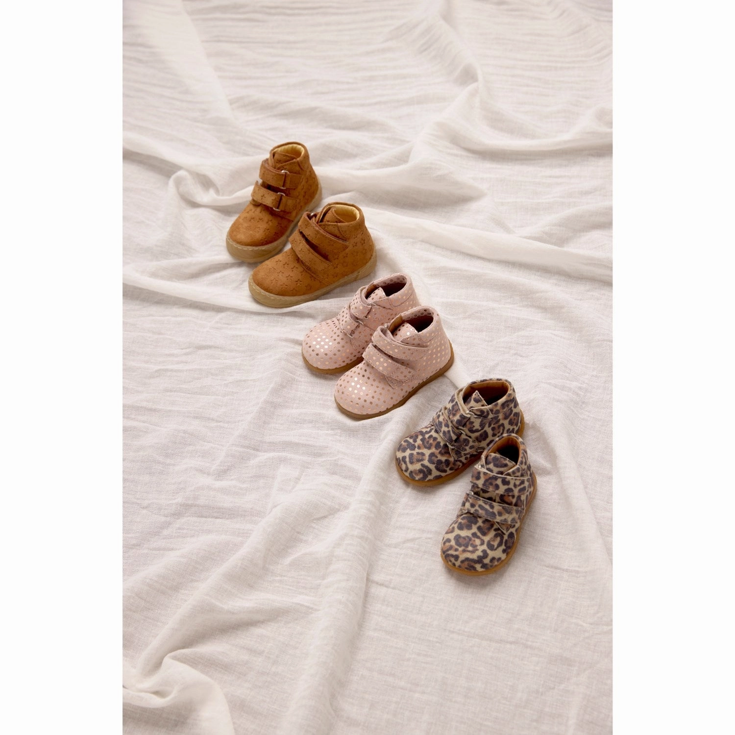 City Rhythm Crafted Fit Angulus Rose Copper Dots Child'S First Shoe