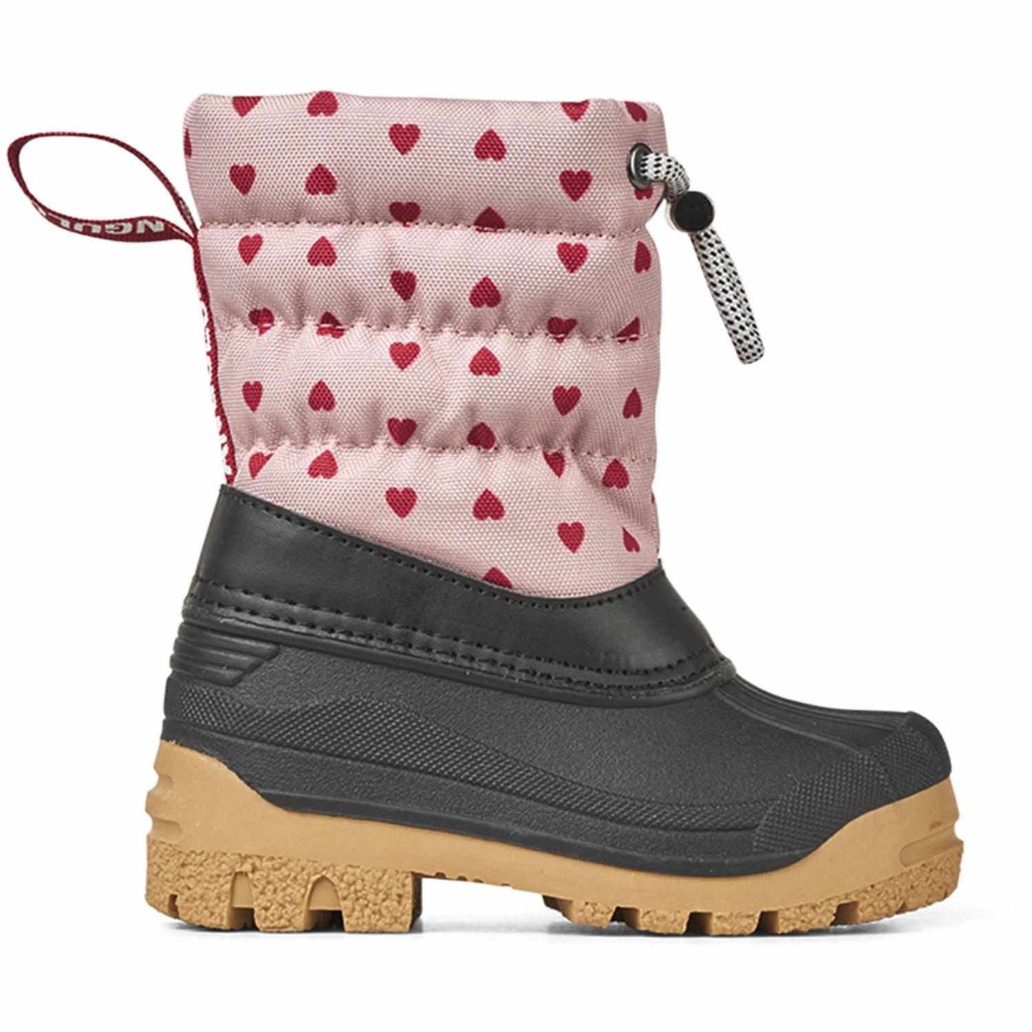 Angulus Rose Hearts Print Thermal-Boot Med Woolfoer Crafted Pulse