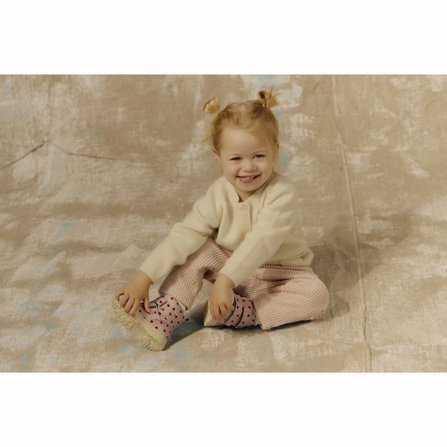 Designed For Pace Angulus Rose Hearts Tex-Leatherst?Vle Med Merino Woolfoer Og Hjerteprint
