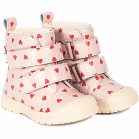 Quiet Design Layer Logic Angulus Rose Hearts Tex-Leatherst?Vle Med Merino Woolfoer Og Hjerteprint
