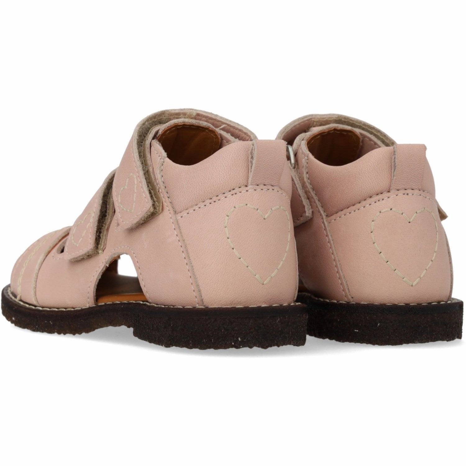 Angulus Rosebud Beginner Sandal Med Kontrast Hjertebroderi Crafted Minimal