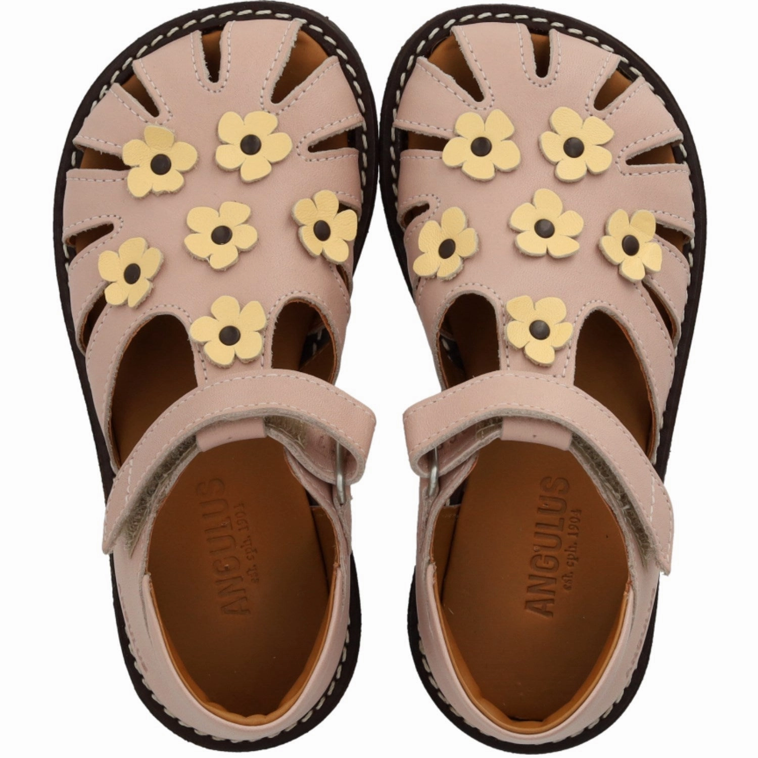 Angulus Rosebud/Mellow Yellow Sandal Med Blomsterapplikationer Daily Vibe Dynamic Layerwear