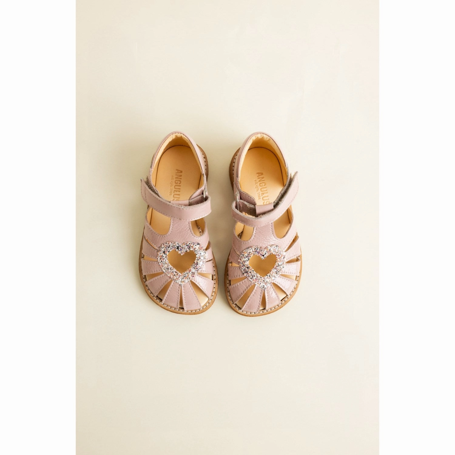Flow-Forward Gear Modern Pattern Angulus Rosebud/Rosebud Glitter Hjertesandal Med Glitter Hjerte