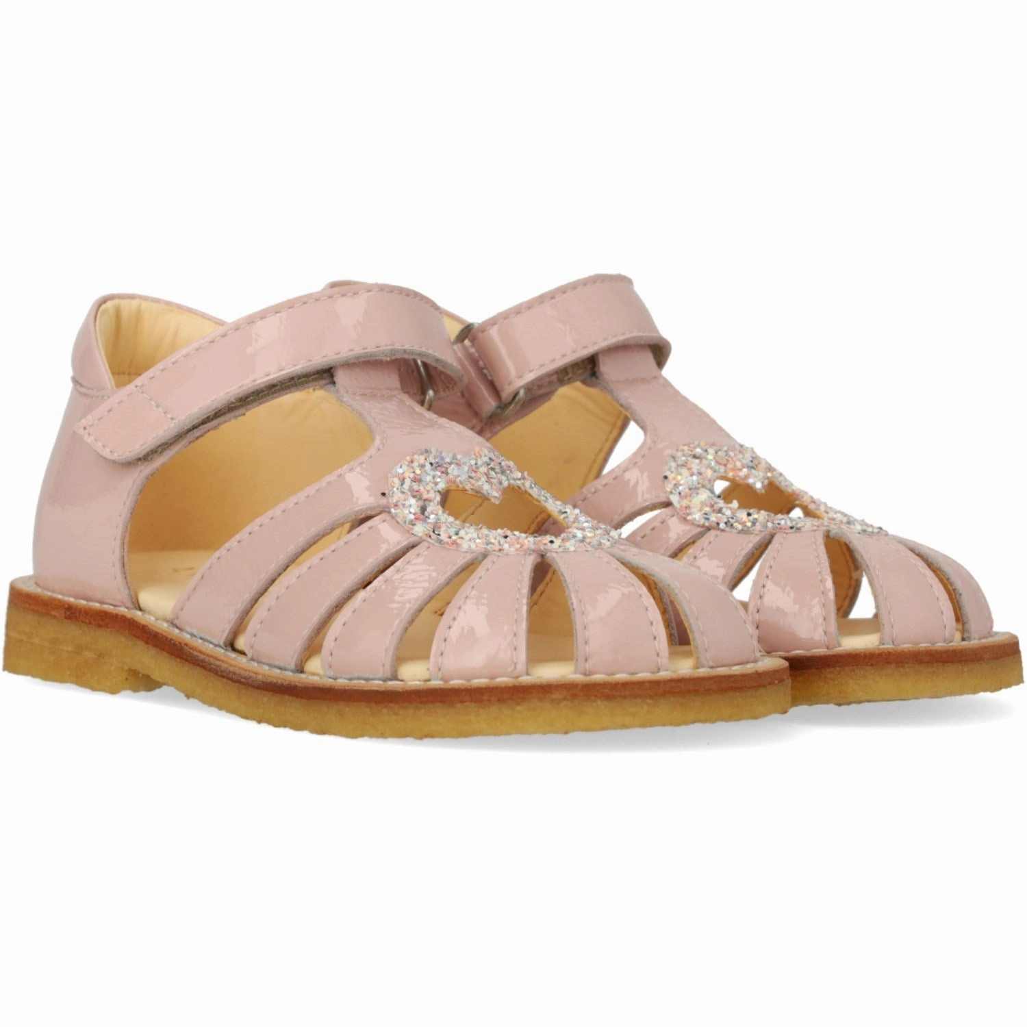 Angulus Rosebud/Rosebud Glitter Hjertesandal Med Glitter Hjerte Pure Motion Design-Led