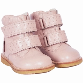 Angulus Rosebud Tex-Boot With Hearts And Velcro Closure Precision-Fit Urban Layering