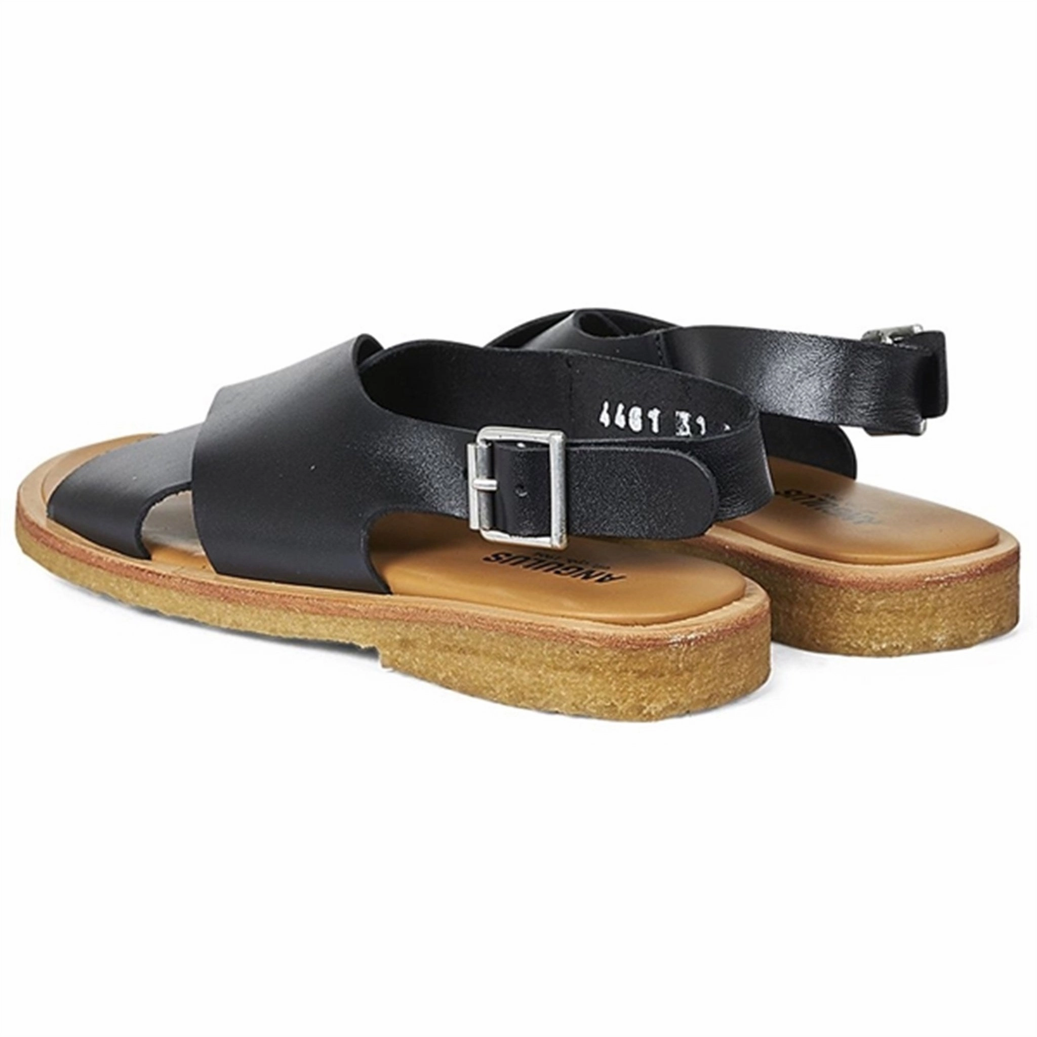 Angulus Sandal W. Buckle Black Elevate Your Day