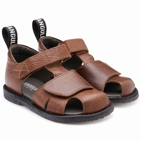 Angulus Sandal W. Velcro Cognac Easy Layering Fluid Design