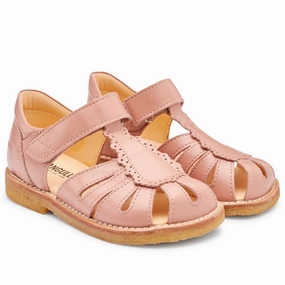 Angulus Sandal W. Velcro Dark Peach Tech-Forward Fit