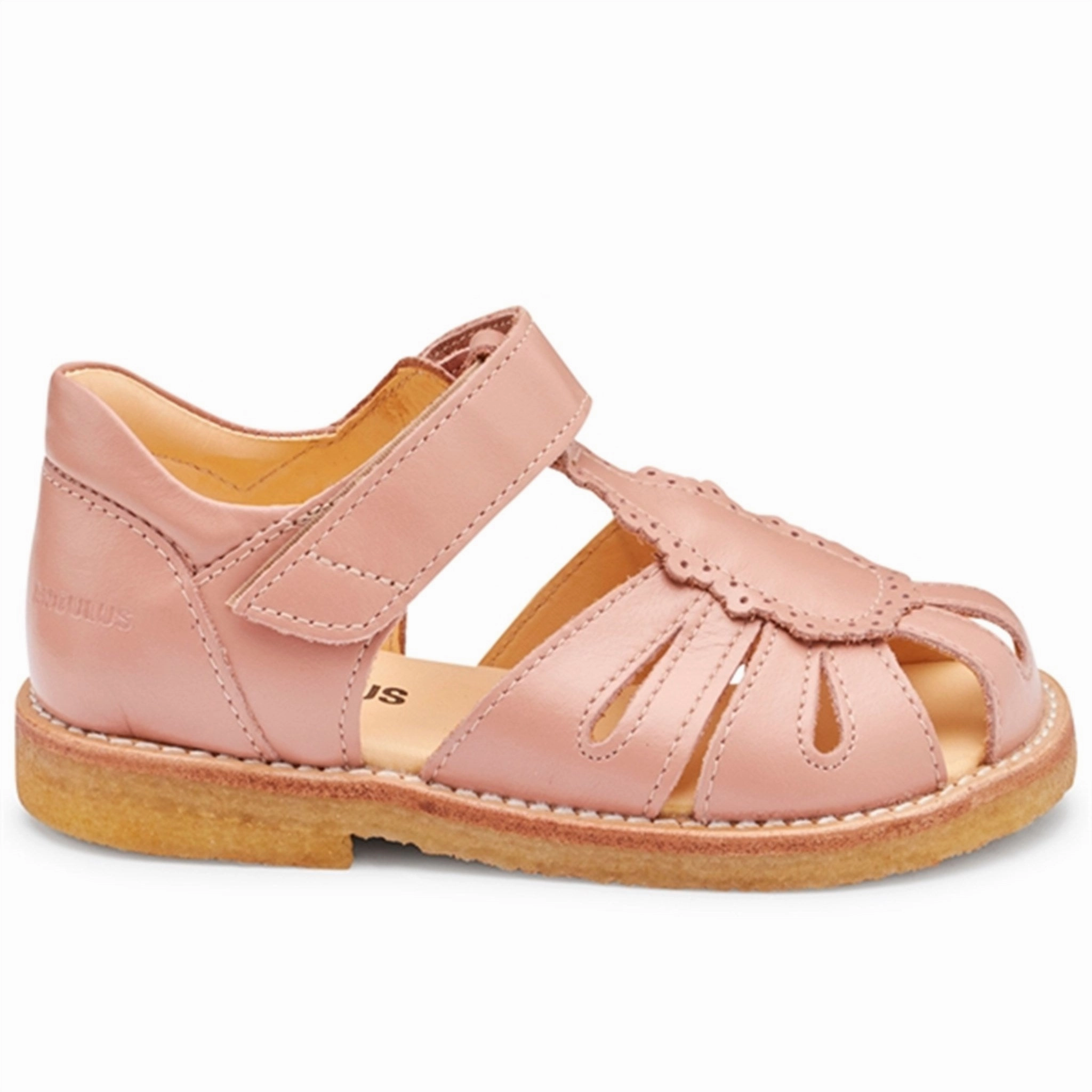 Grounded Luxury Living Wear Angulus Sandal W. Velcro Dark Peach