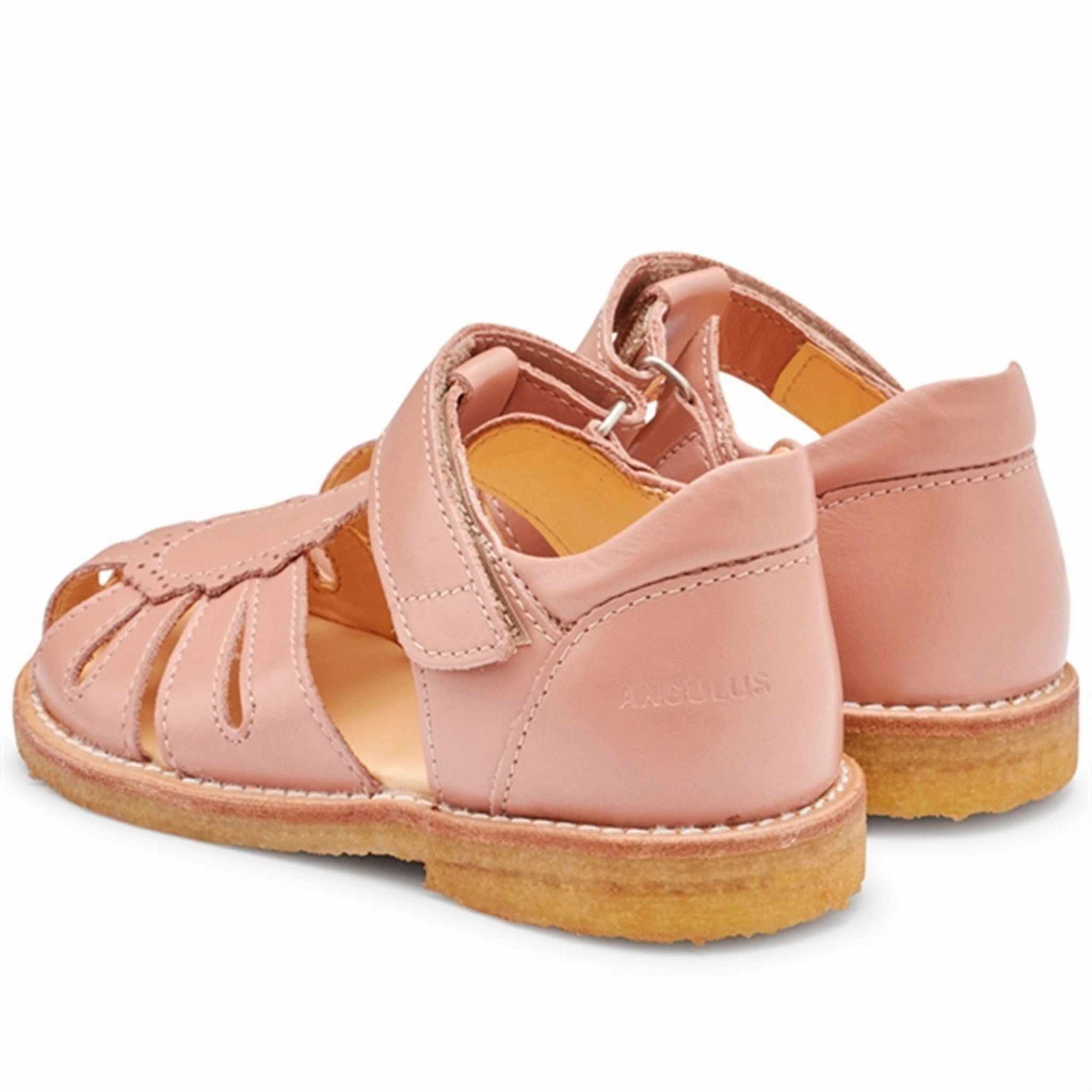 Angulus Sandal W. Velcro Dark Peach Calm-Driven Fit