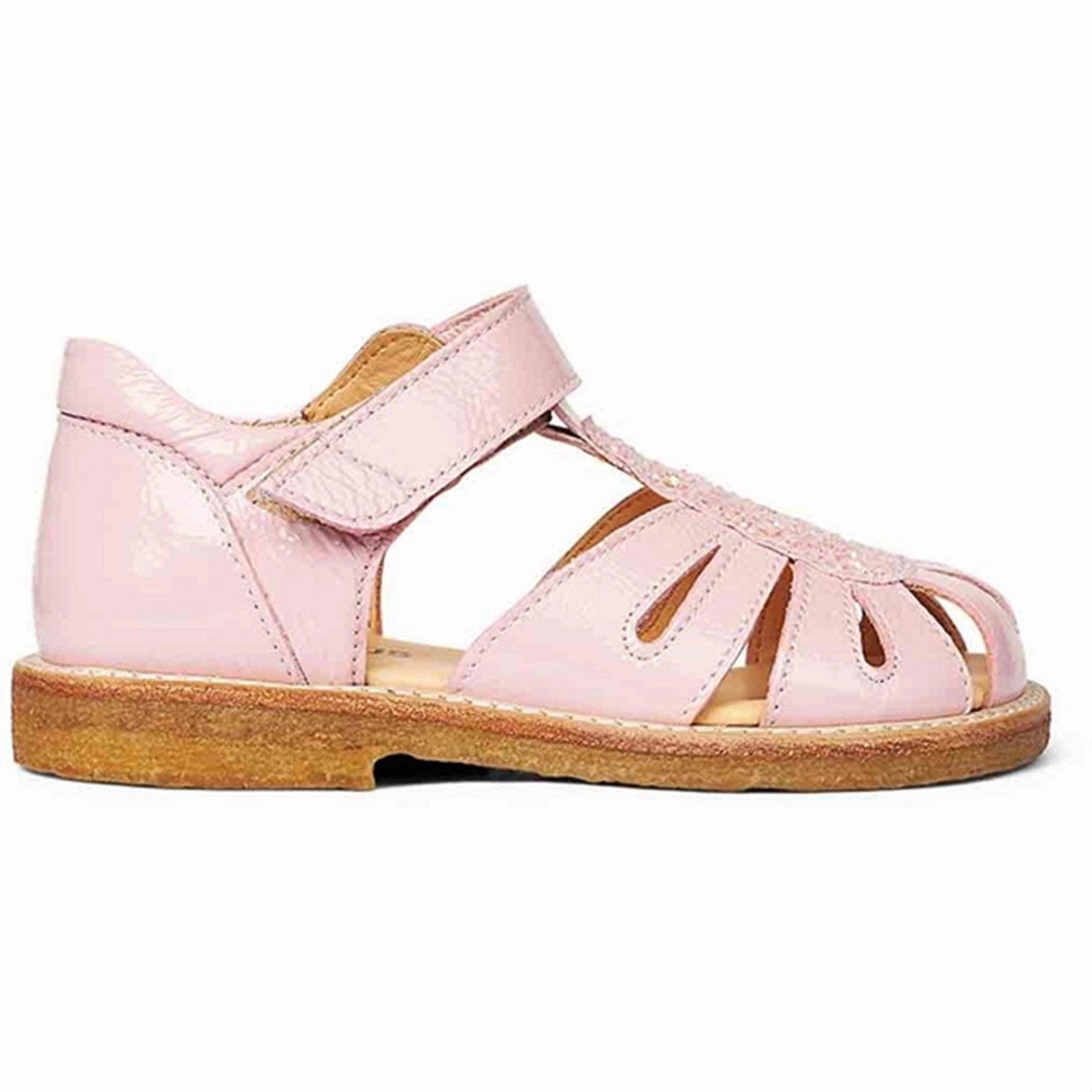 Fit-Flow Dynamic Presence Angulus Sandal W. Velcro Peach/Peach Glitter