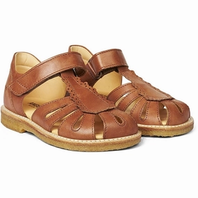 Angulus Sandal W. Velcro Tan Layered Living Refined Essentials