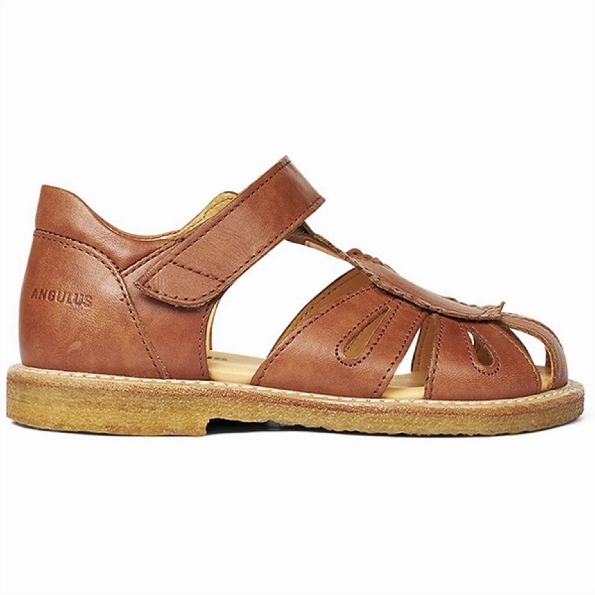Modern Utility Angulus Sandal W. Velcro Tan