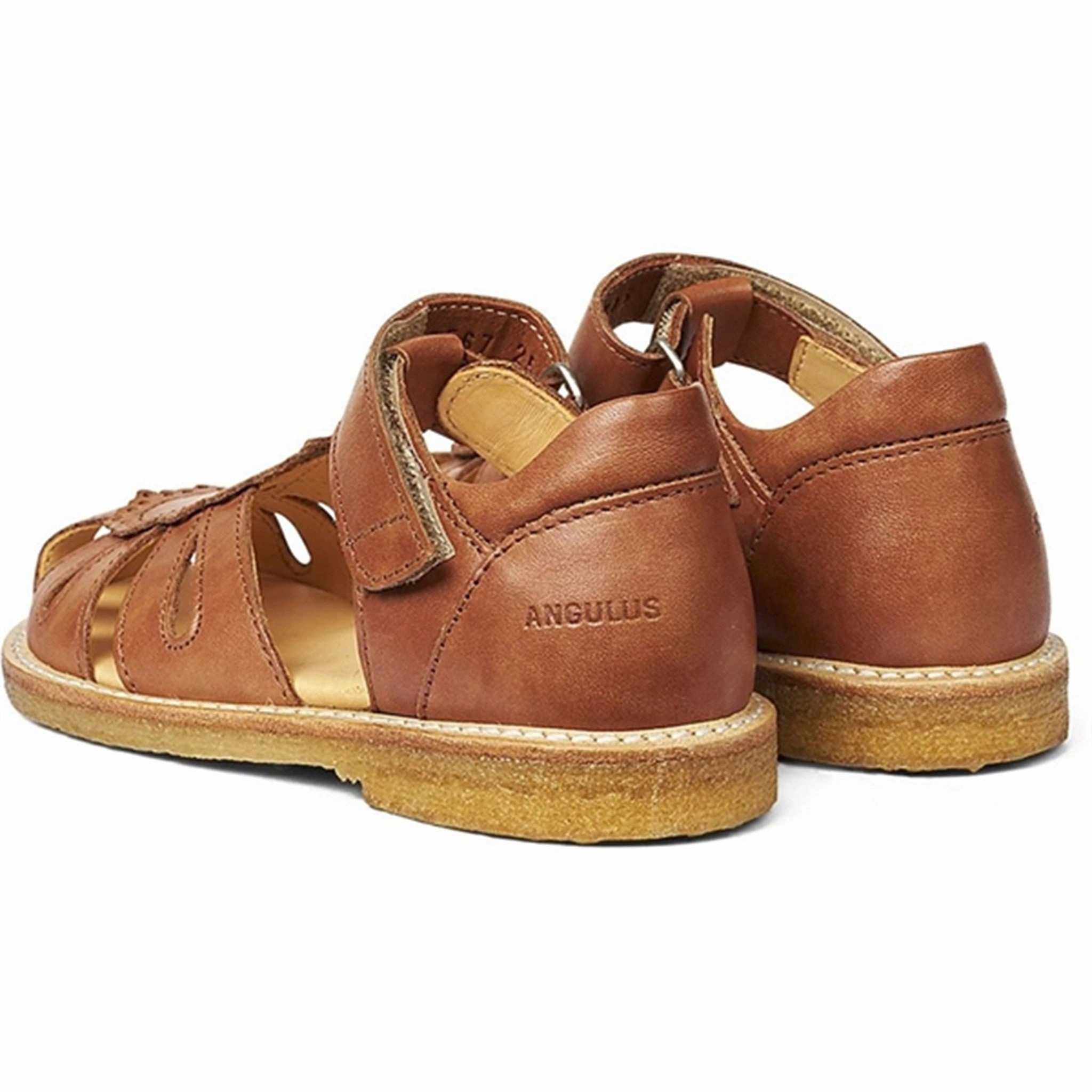 Angulus Sandal W. Velcro Tan Ease Daily