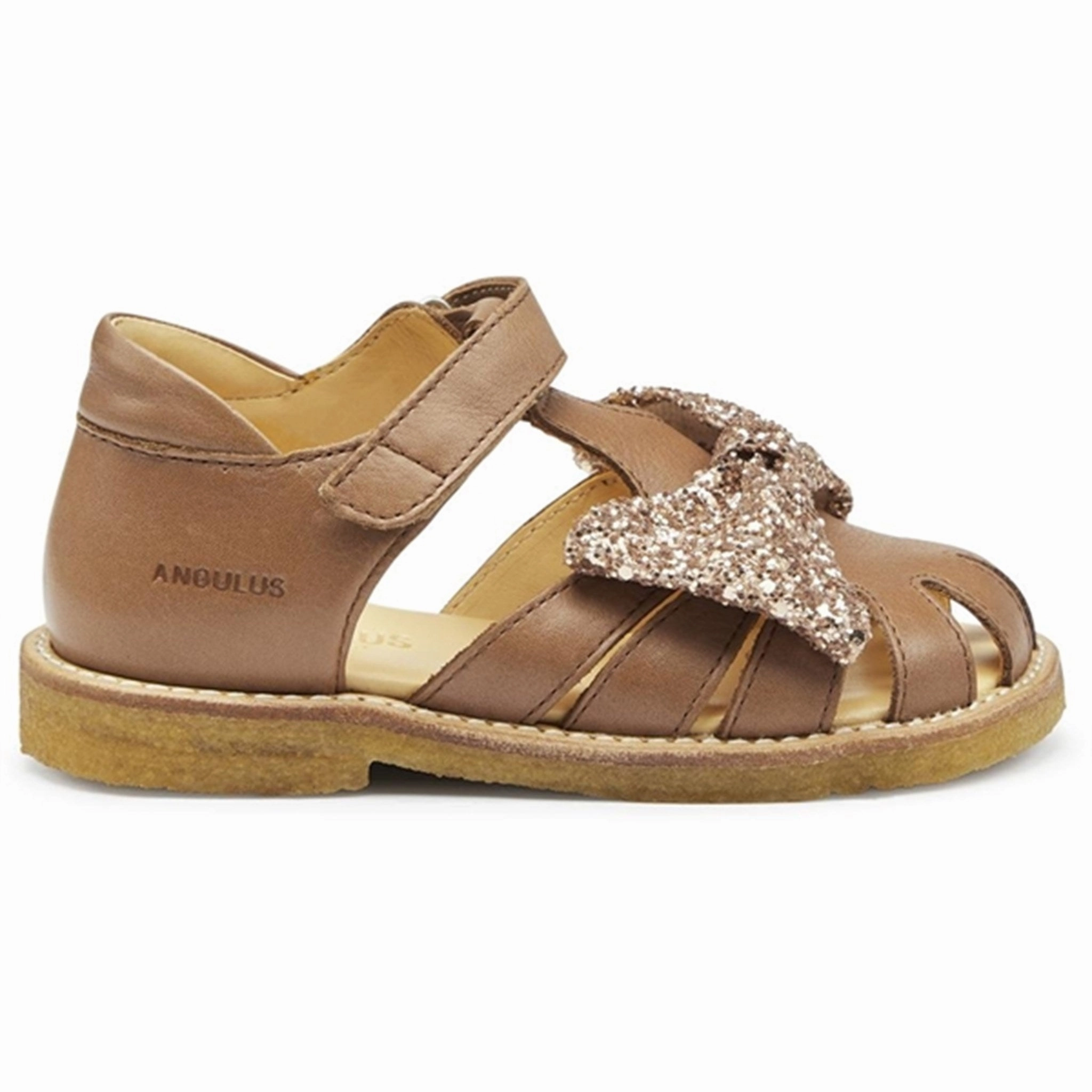 Angulus Sandals Almond/Maple Glitter Smart Casual