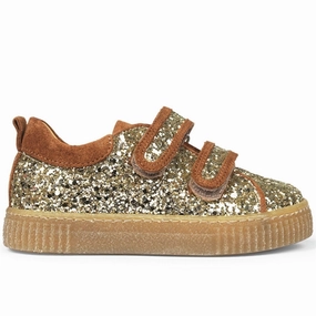 Angulus Sneakers W Velcro Champagne Glitter/Cognac Constant Vibe