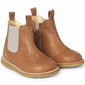 Angulus Starter Boot W. Zip Cognac/Beige 6024-101-7511-1545-010 Refined Edge