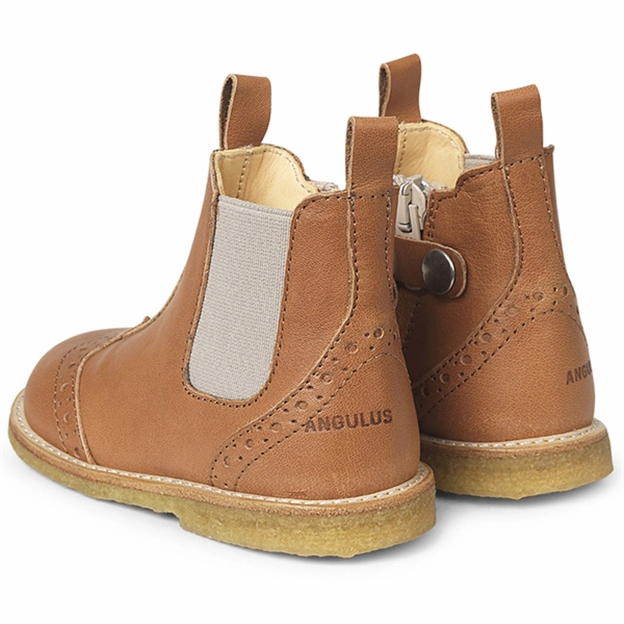 Angulus Starter Boot W. Zip Cognac/Beige 6024-101-7511-1545-010 Move-Ready Looks