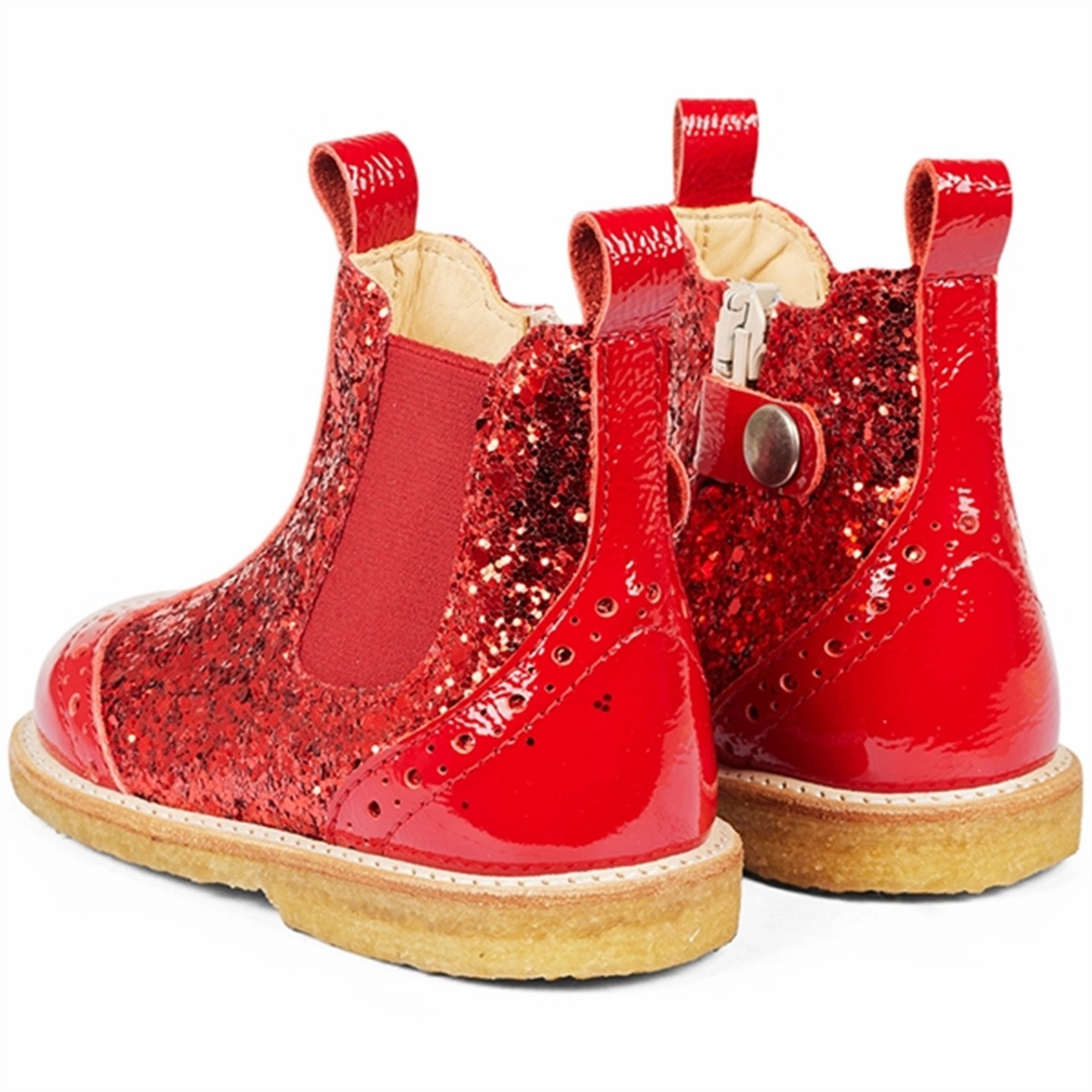Intentional Vibe Engineered Profile Angulus Starter Chelsea Boots With Zipper Red/Red/Red Elastic