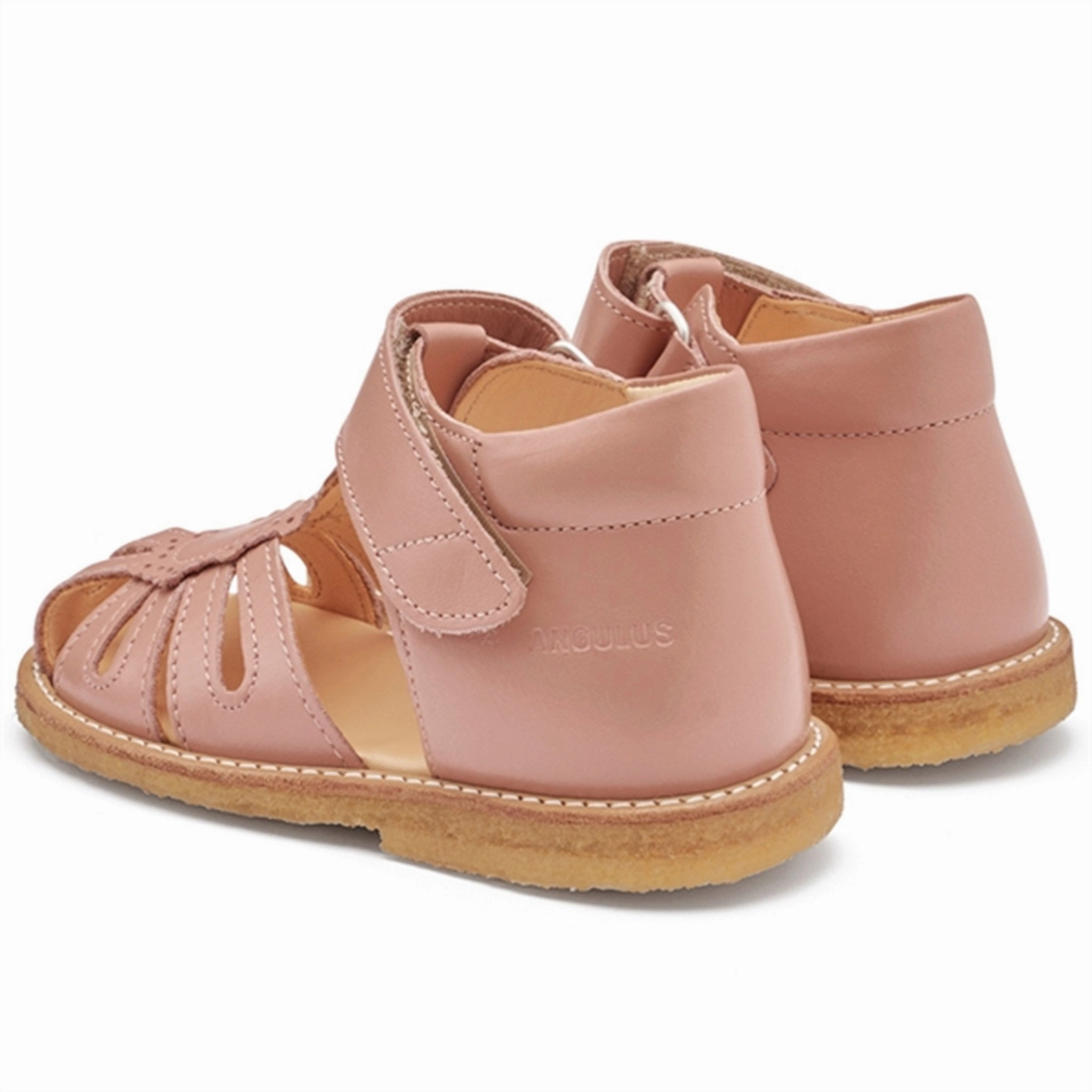 Angulus Starter Sandal W. Velcro Dark Peach Instant Outfit