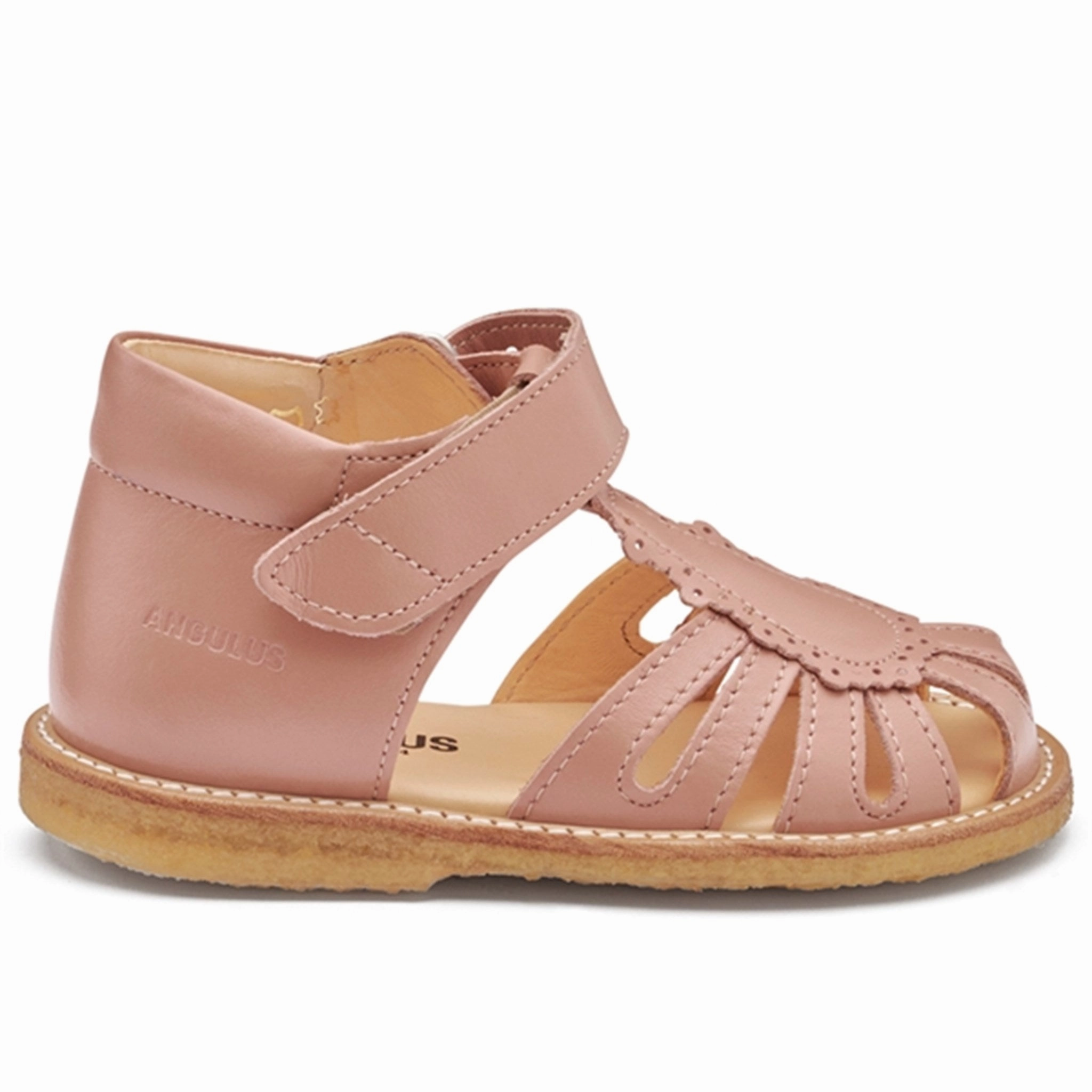 Refined Tone Angulus Starter Sandal W. Velcro Dark Peach