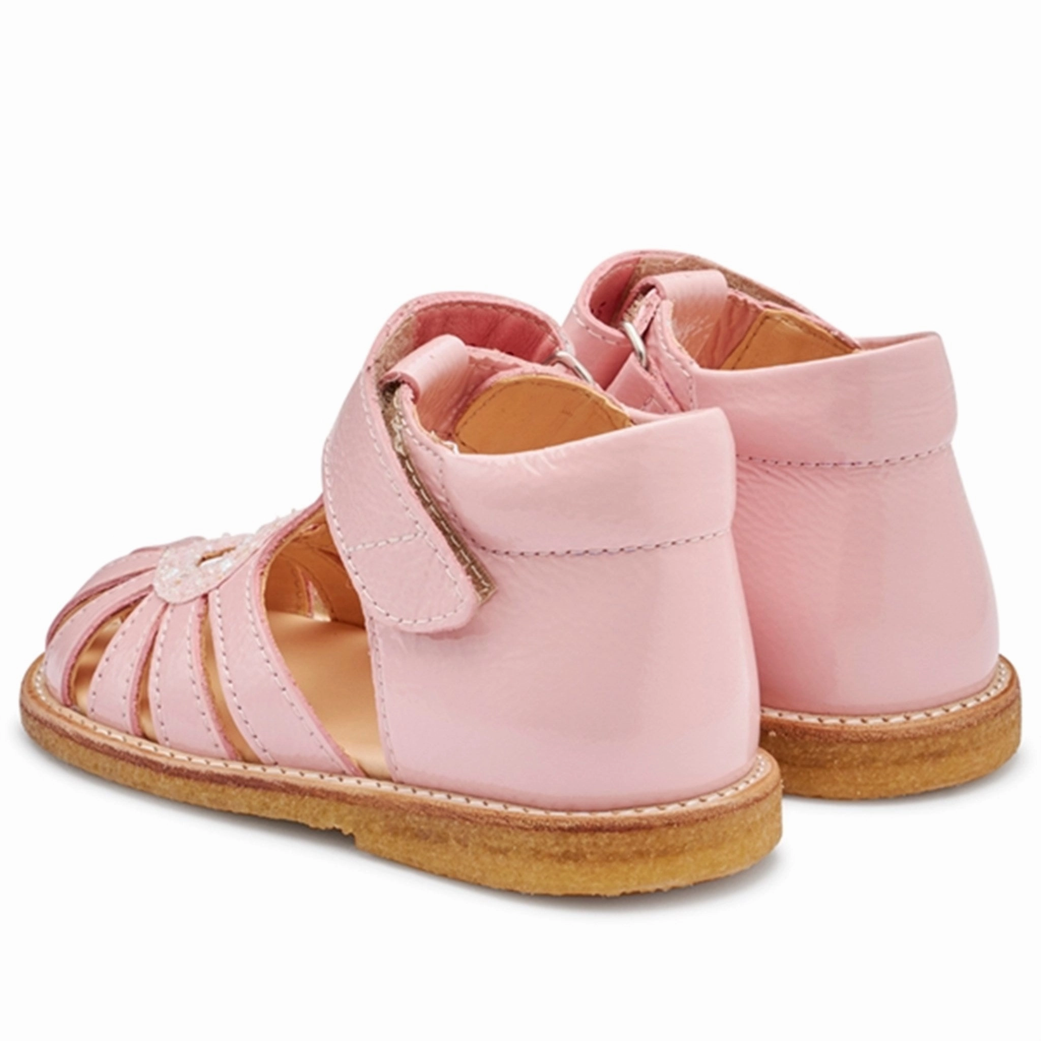 Angulus Starter Sandal W. Velcro Rose/Rose Glitter Hybrid Life