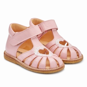 Fluid Motionwear Style Simplified Angulus Starter Sandal W. Velcro Rose/Rose Glitter