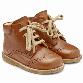 Angulus Starter Shoe W. Laces Cognac Streamlined Mobility Daily Essentials