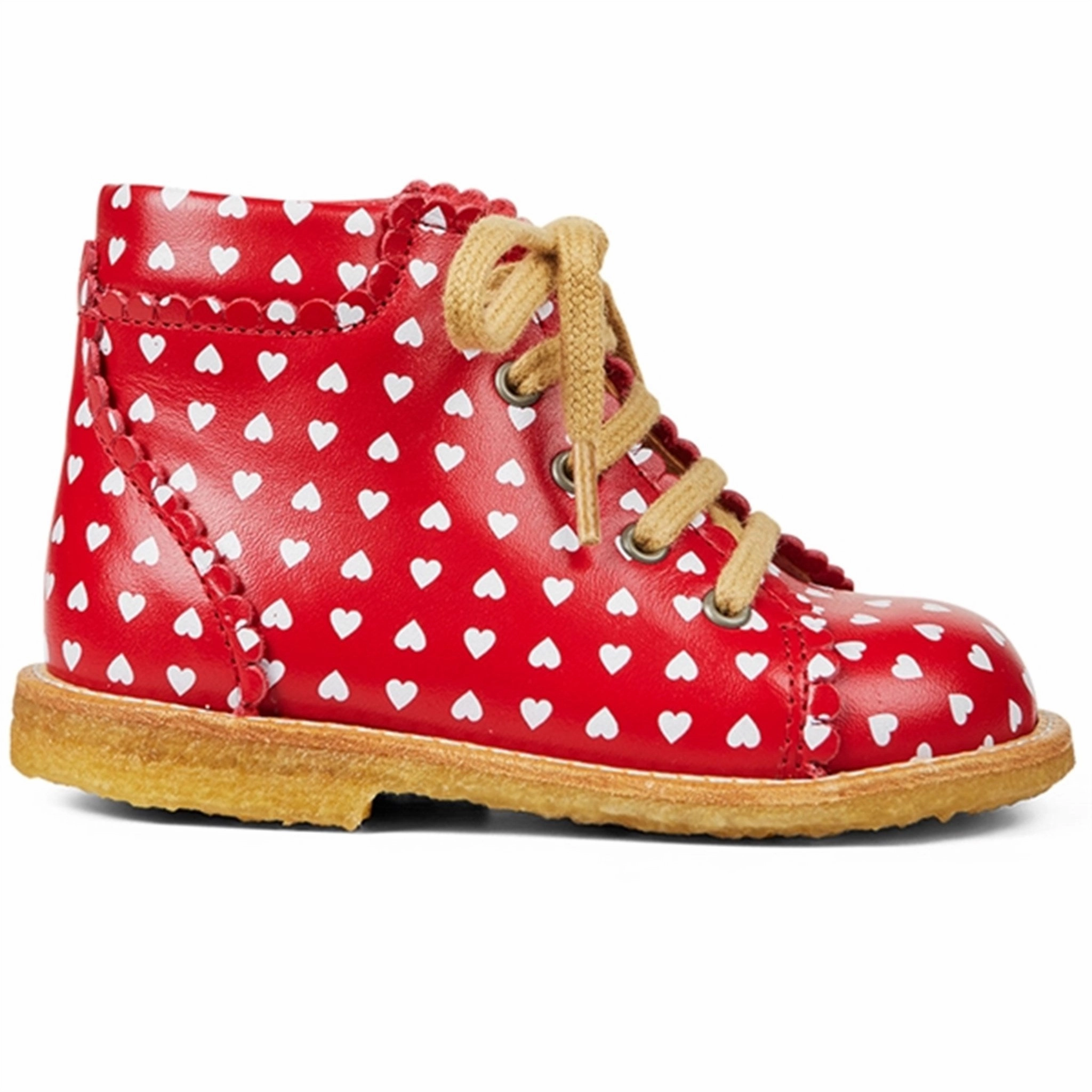 Pure Expression Ready When You Are Angulus Starter Shoe With Hearts And Lace Red
