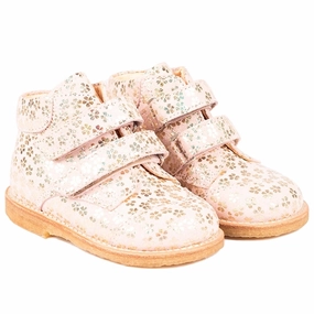 Angulus Starter Shoes Rose Gold Flowers Style Without Noise Go-Mode Ready