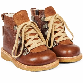 Angulus Starter Tex Boots With Lace & Zipper Cognac/Cognac Live-Core Modern Rhythm
