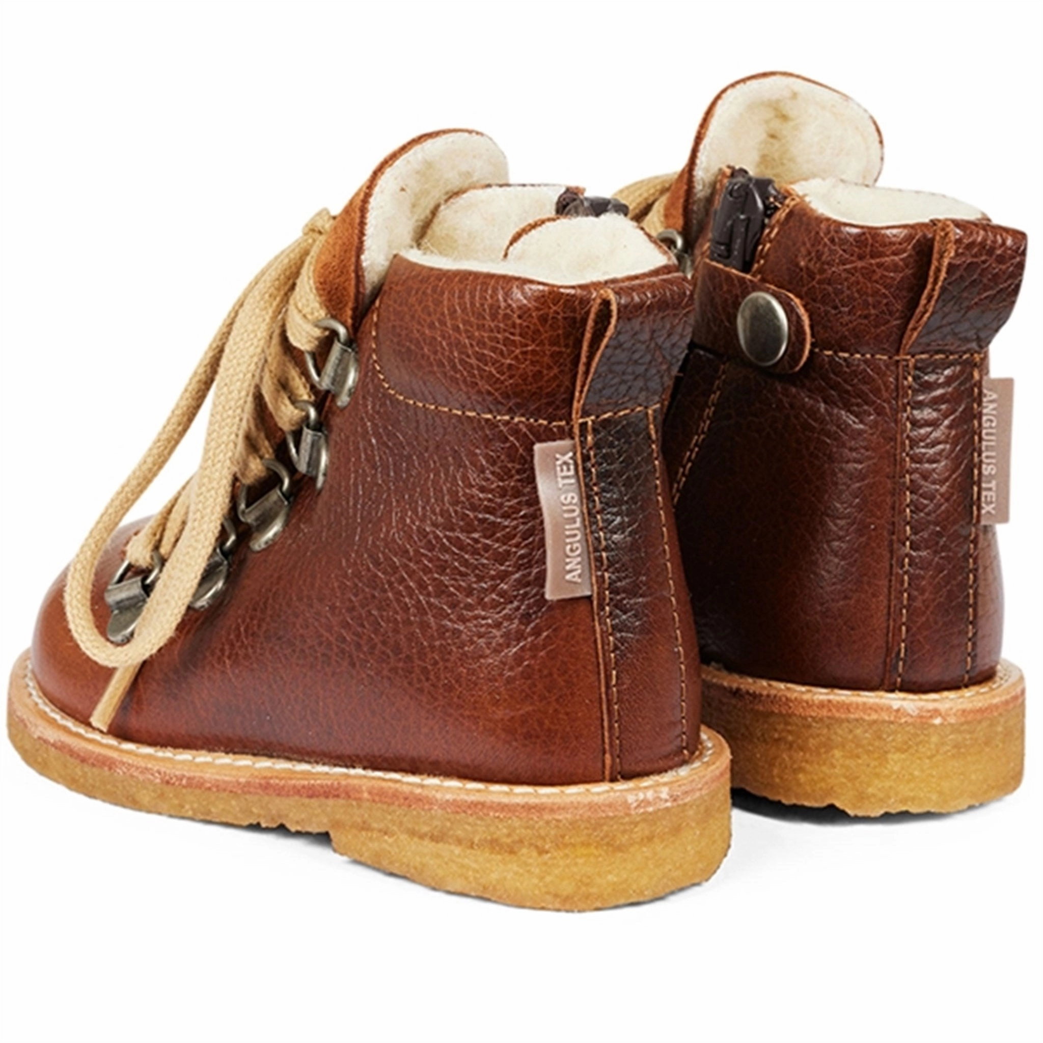 Angulus Starter Tex Boots With Lace & Zipper Cognac/Cognac Motion Simplicity Urban Clarity Wear