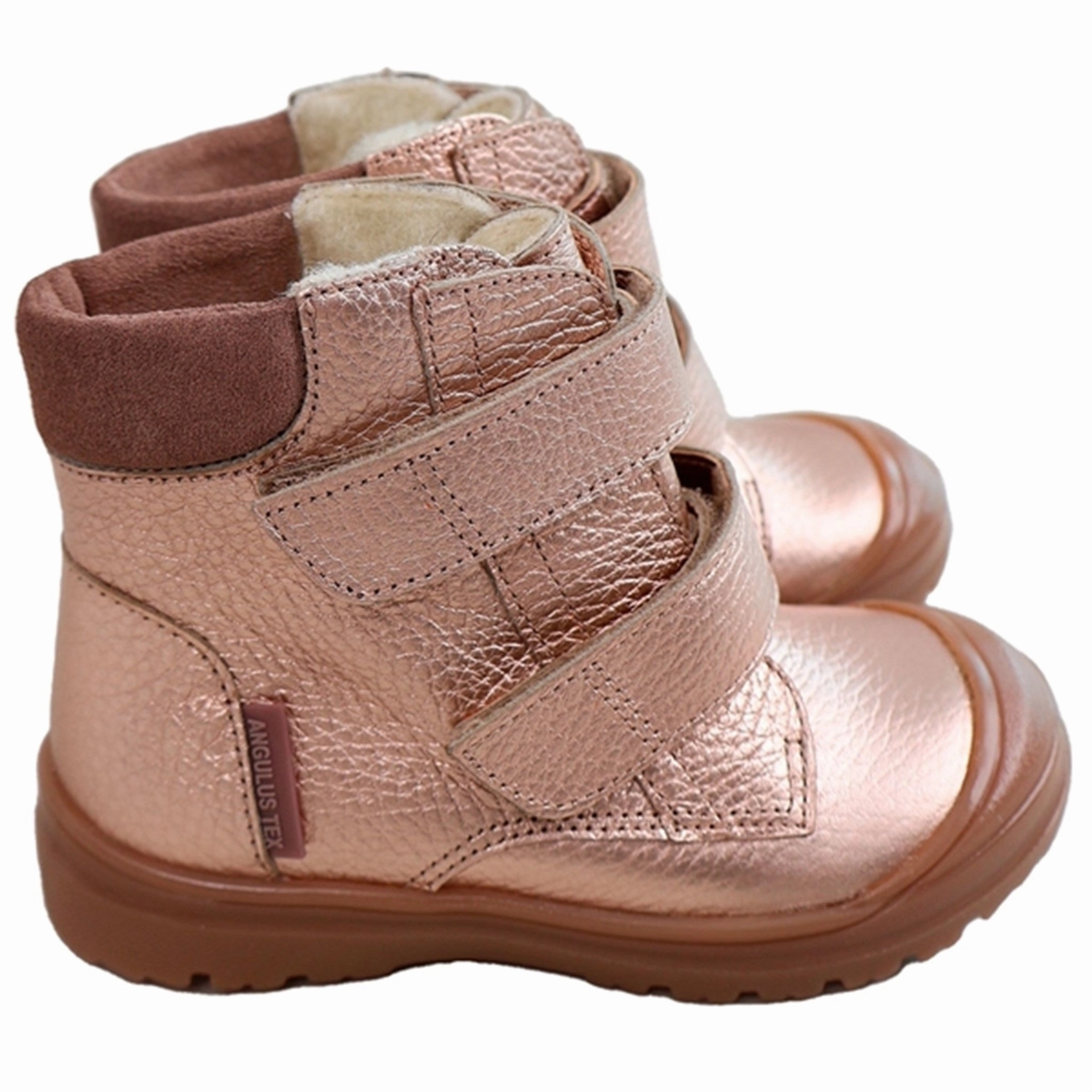 Angulus Starter Tex Boots With Velco Ligth Copper/Pale Mauve Urban Inspired Lightweight Presence