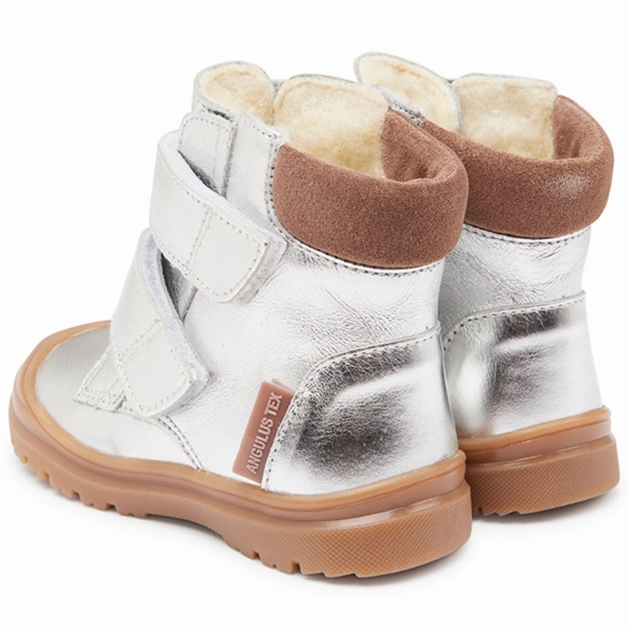 Angulus Starter Tex Boots With Velcro Silver/Pale Mauve Versatile Drop Premium Layers