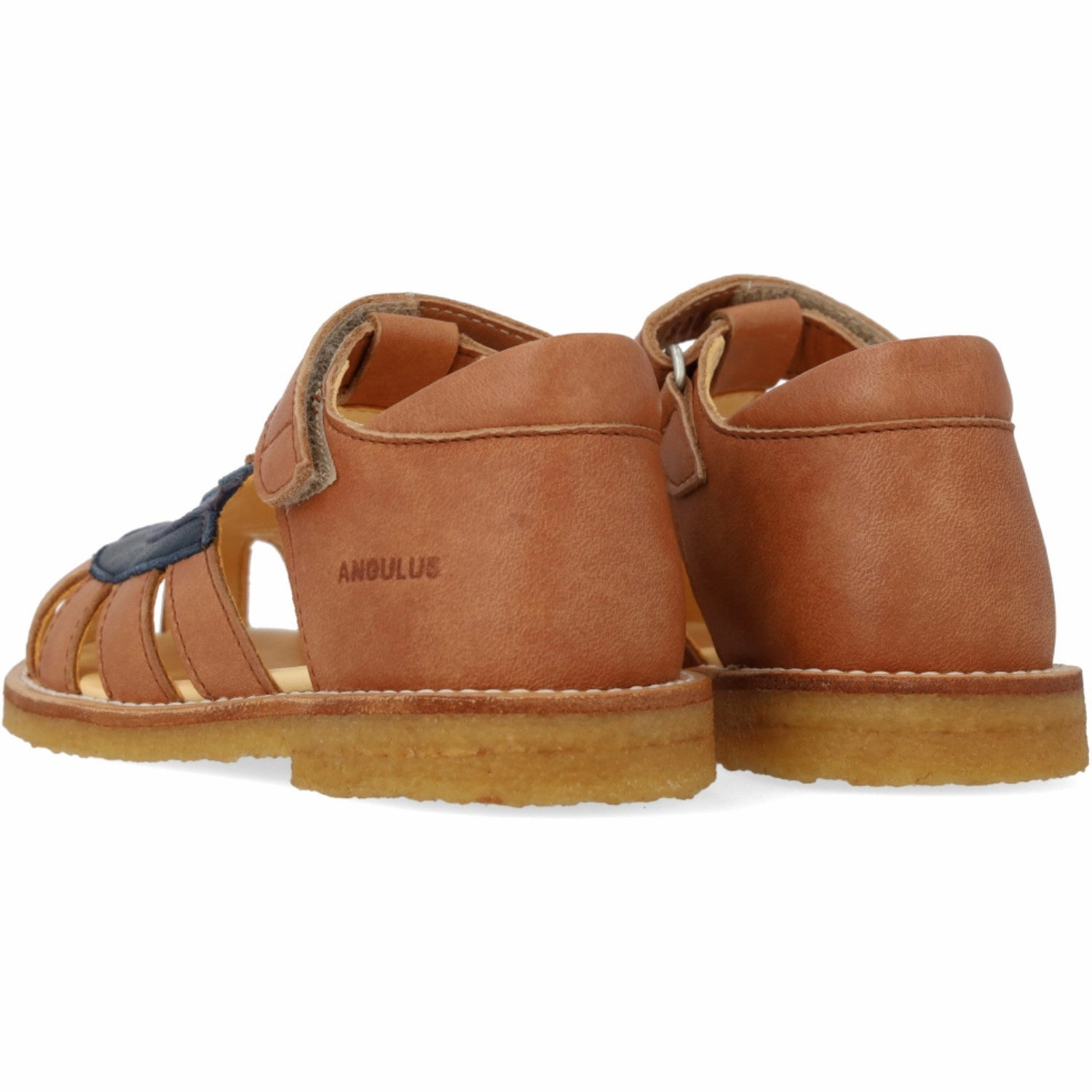 Curated City Angulus Tan/Navy/Indigo/Blue Fand Colourblock Regnbuesandal Med Velcro