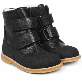 Fresh Silhouette Minimal Movement Angulus Tex Boots W. Velcro Black