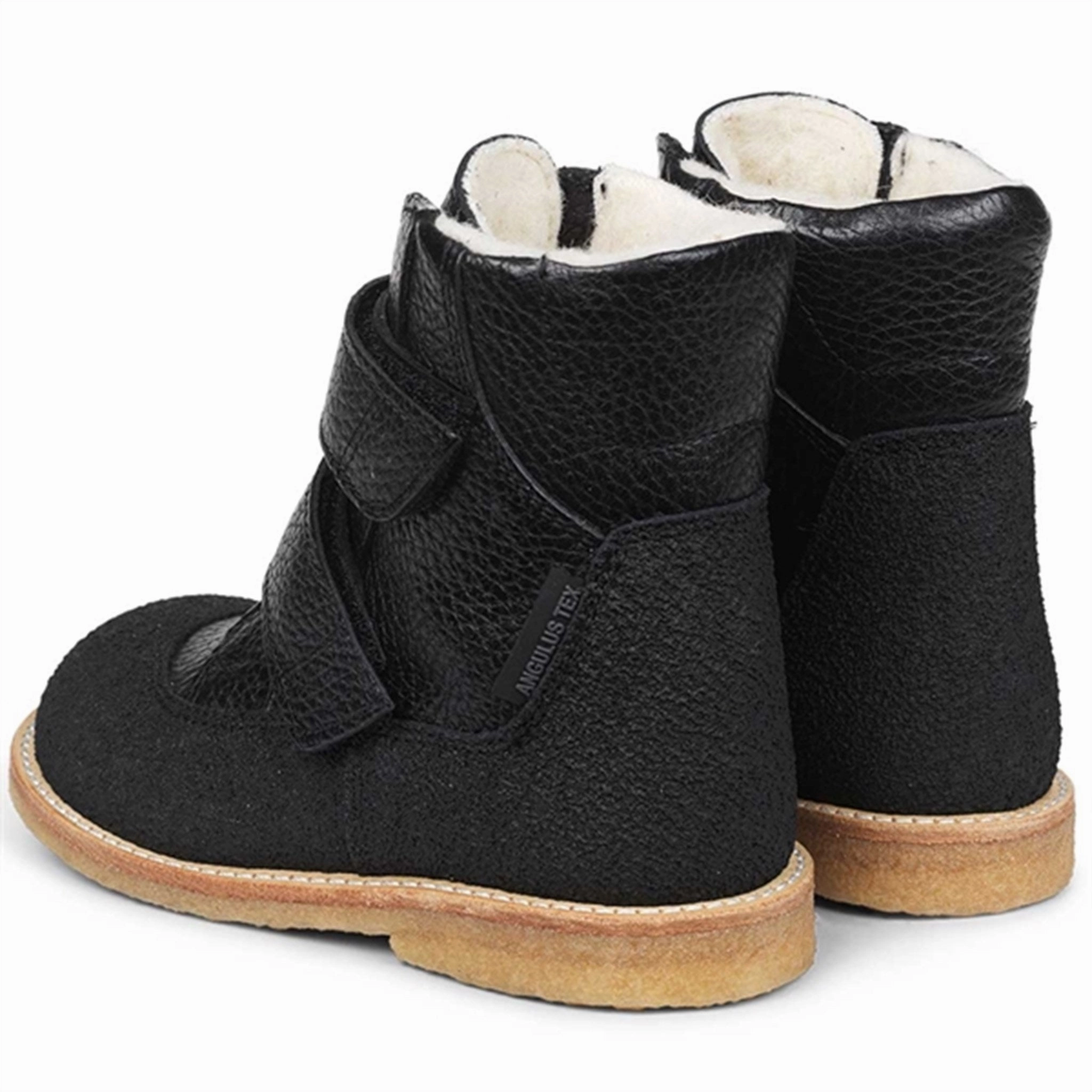 Angulus Tex Boots W. Velcro Black Smooth Layers