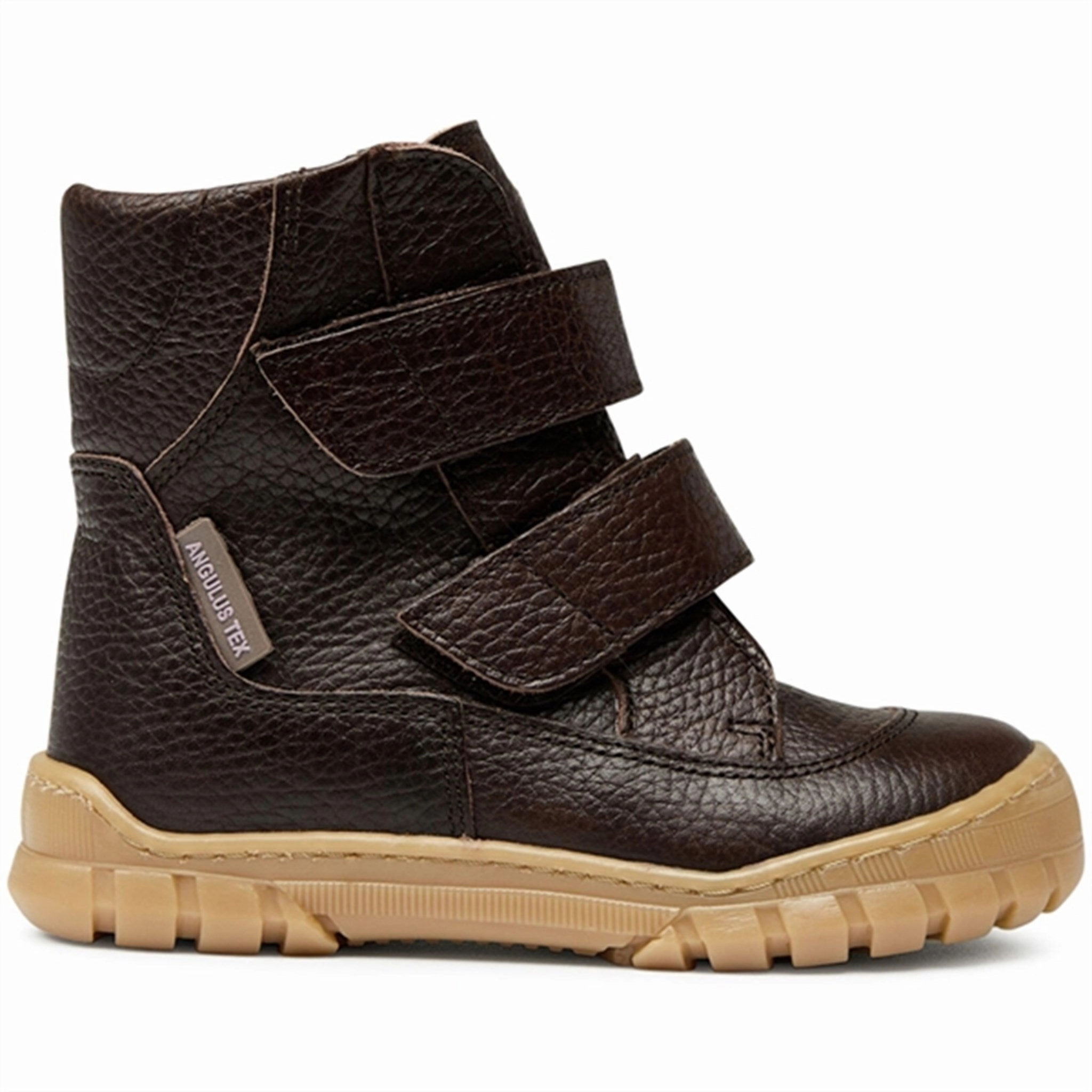 Angulus Tex Boots W Velcro Dark Brown City-Functional Comfort-Focused