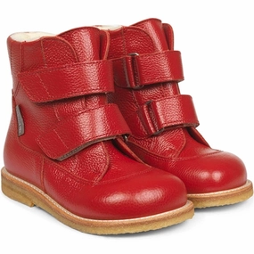Angulus Tex Boots W. Velcro Dark Red 2134-101-2568 Flex And Fit Form-Centered