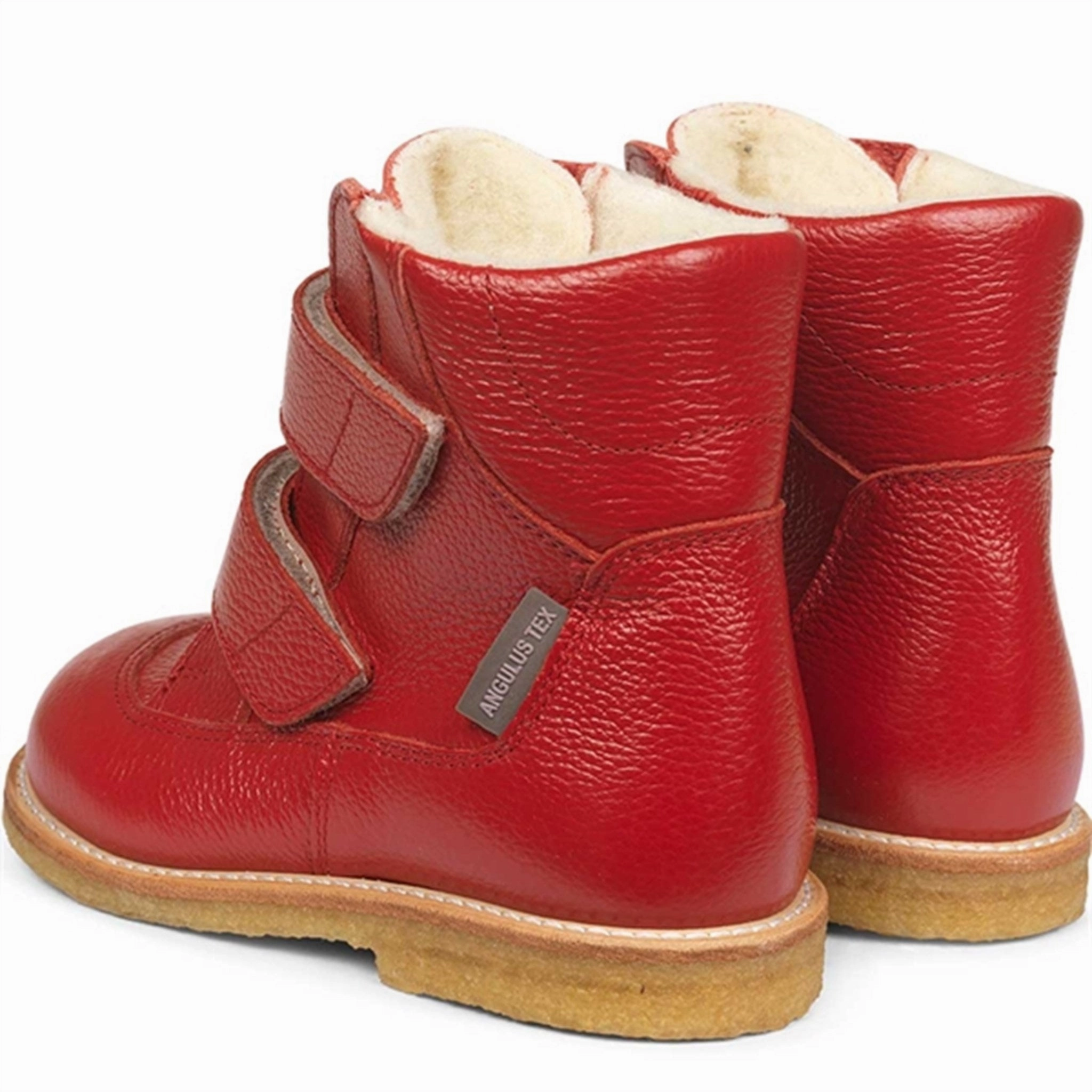 Angulus Tex Boots W. Velcro Dark Red 2134-101-2568 Everyday Motionwear Bold By Design