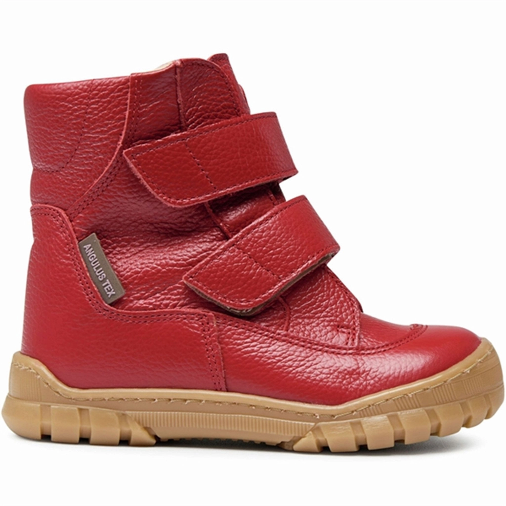 Angulus Tex Boots W Velcro Dark Red Soft Power