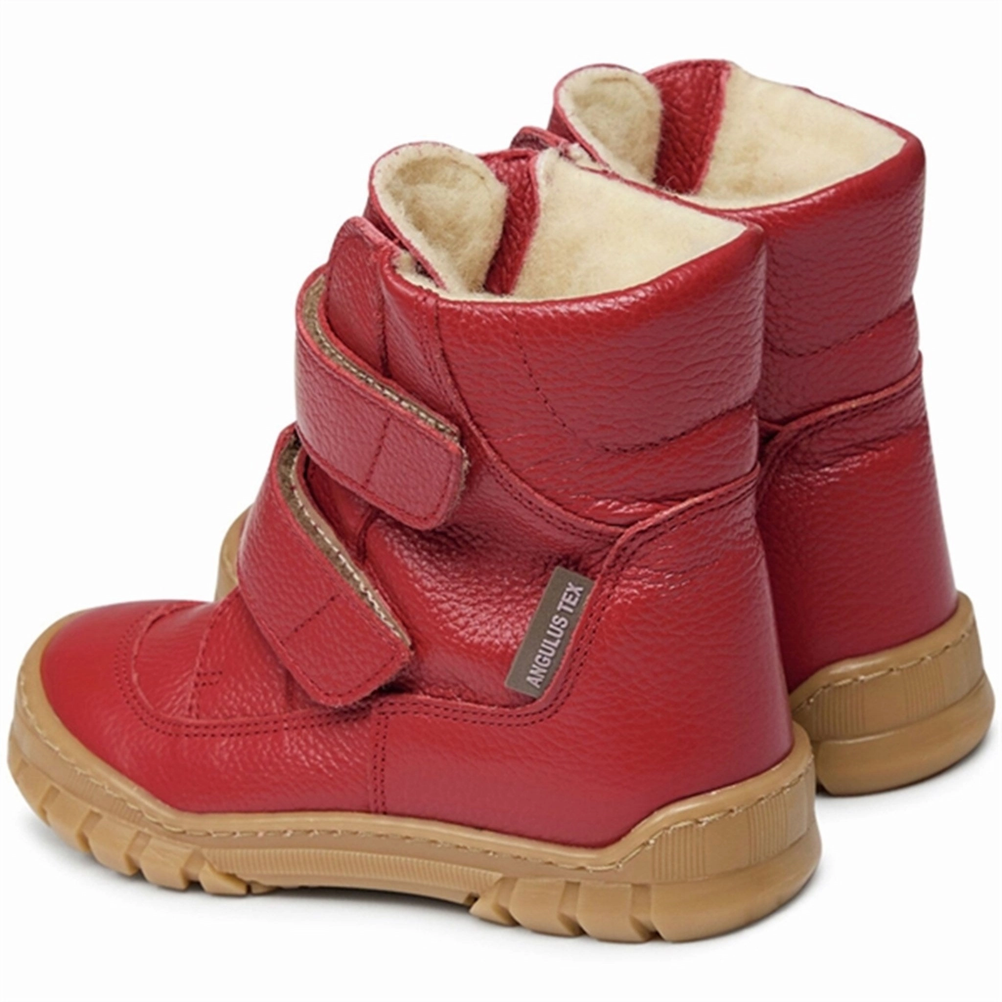 Angulus Tex Boots W Velcro Dark Red Confident Minimal Vibe-Proof