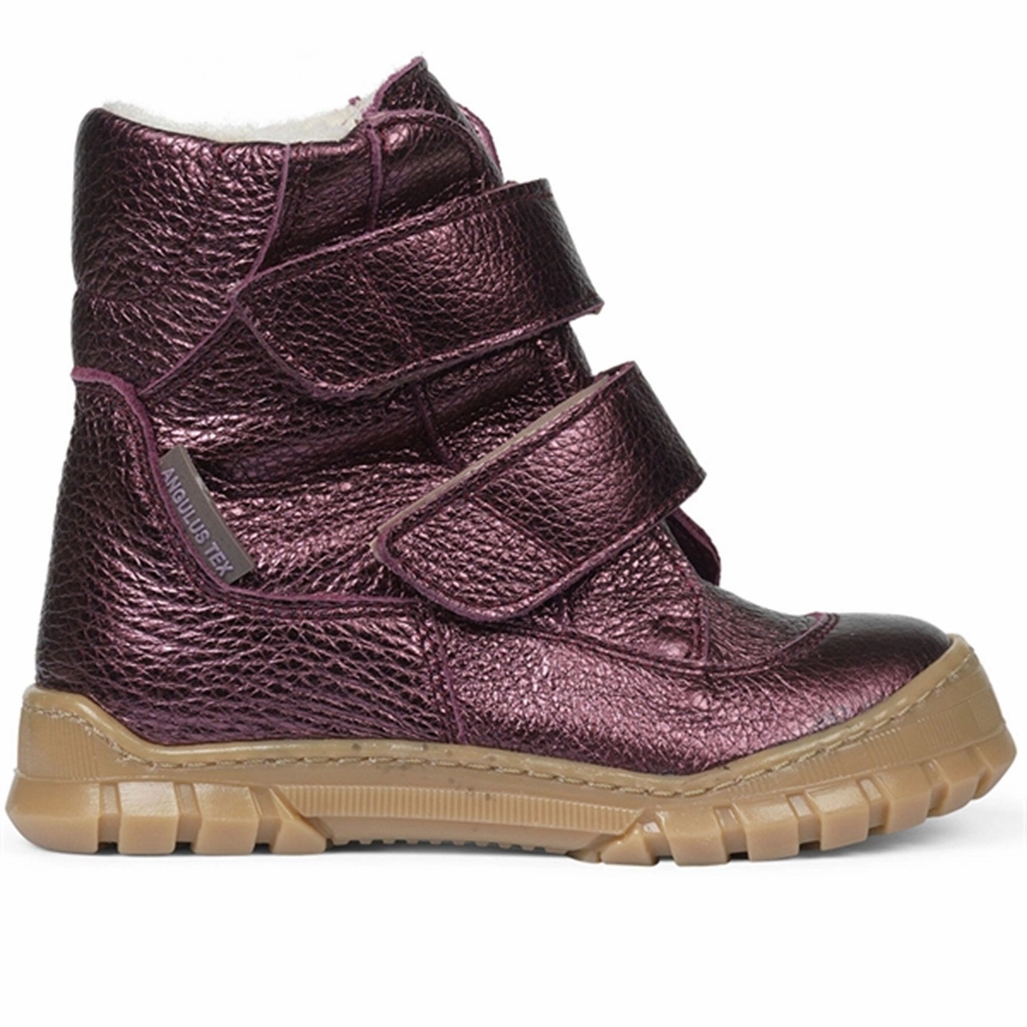 Angulus Tex Boots W Velcro Plum Shine Engineered Comfort Versatile Gear