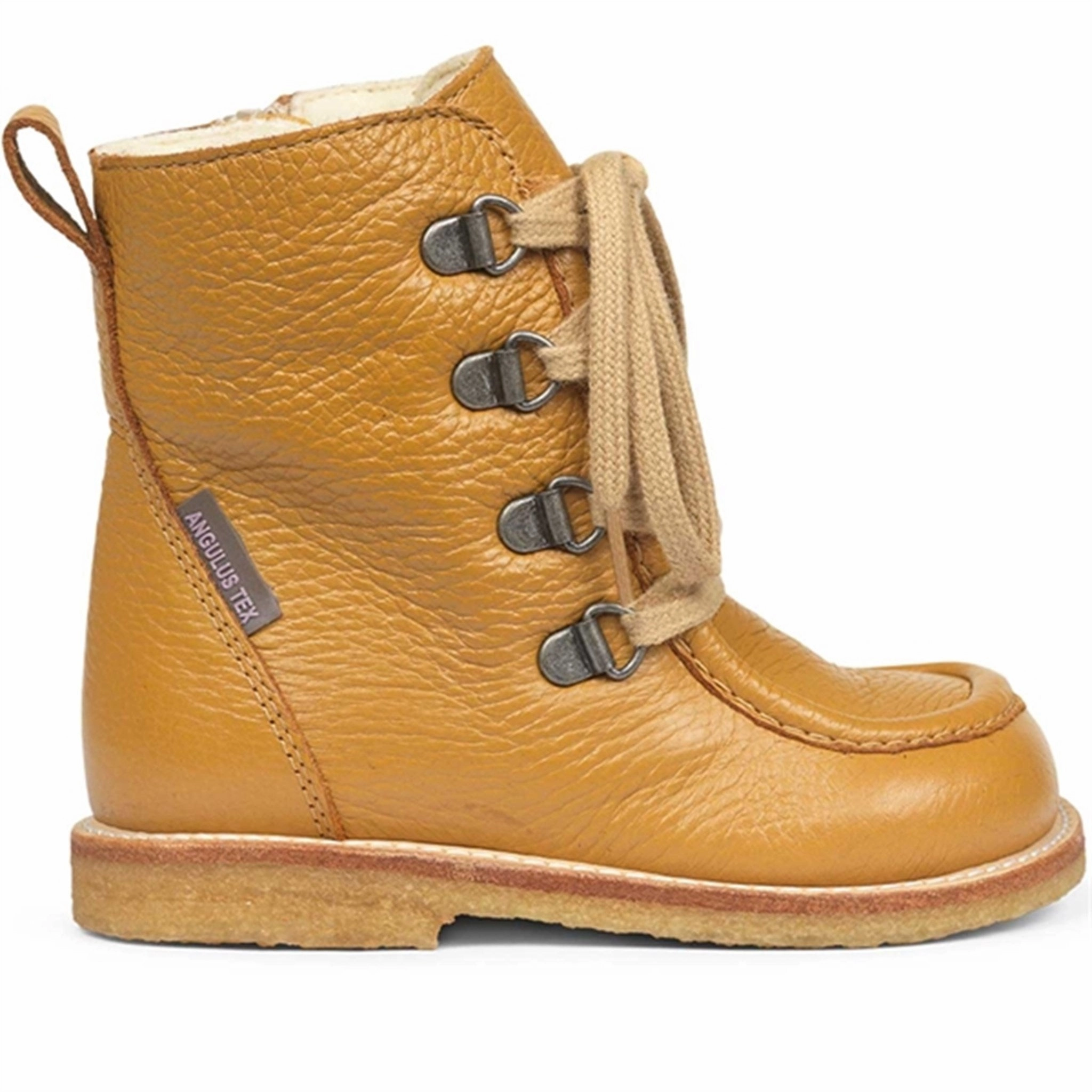 Angulus Tex Boots W. Zipper And Lace Ocher 2380-101-7250-2566 Relaxed Innovation