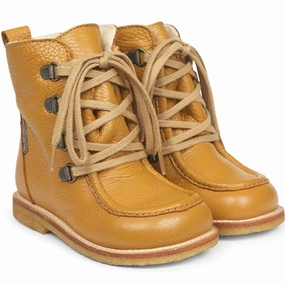 Angulus Tex Boots W. Zipper And Lace Ocher 2380-101-7250-2566 Modern Essentials