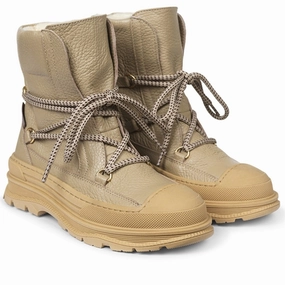 Crafted Flow Angulus Tex-Boots With Ties And Zipper Sand