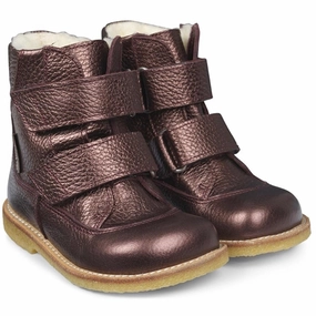 Angulus Tex-Boots With Velcro Bordeaux Shine Elevated Layers Smooth Layers