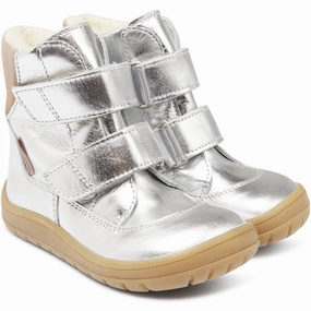 Angulus Tex-Boots With Velcro Silver/Pale Mauve Calm Crafted