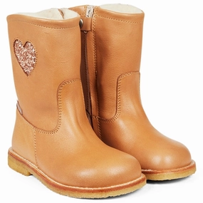 Angulus Tex-Boots With Zipper Almond/Maple Glitter Wear Your World
